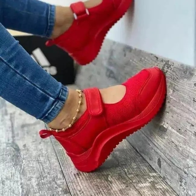 Solid Mesh Cut Out Women's Shoes