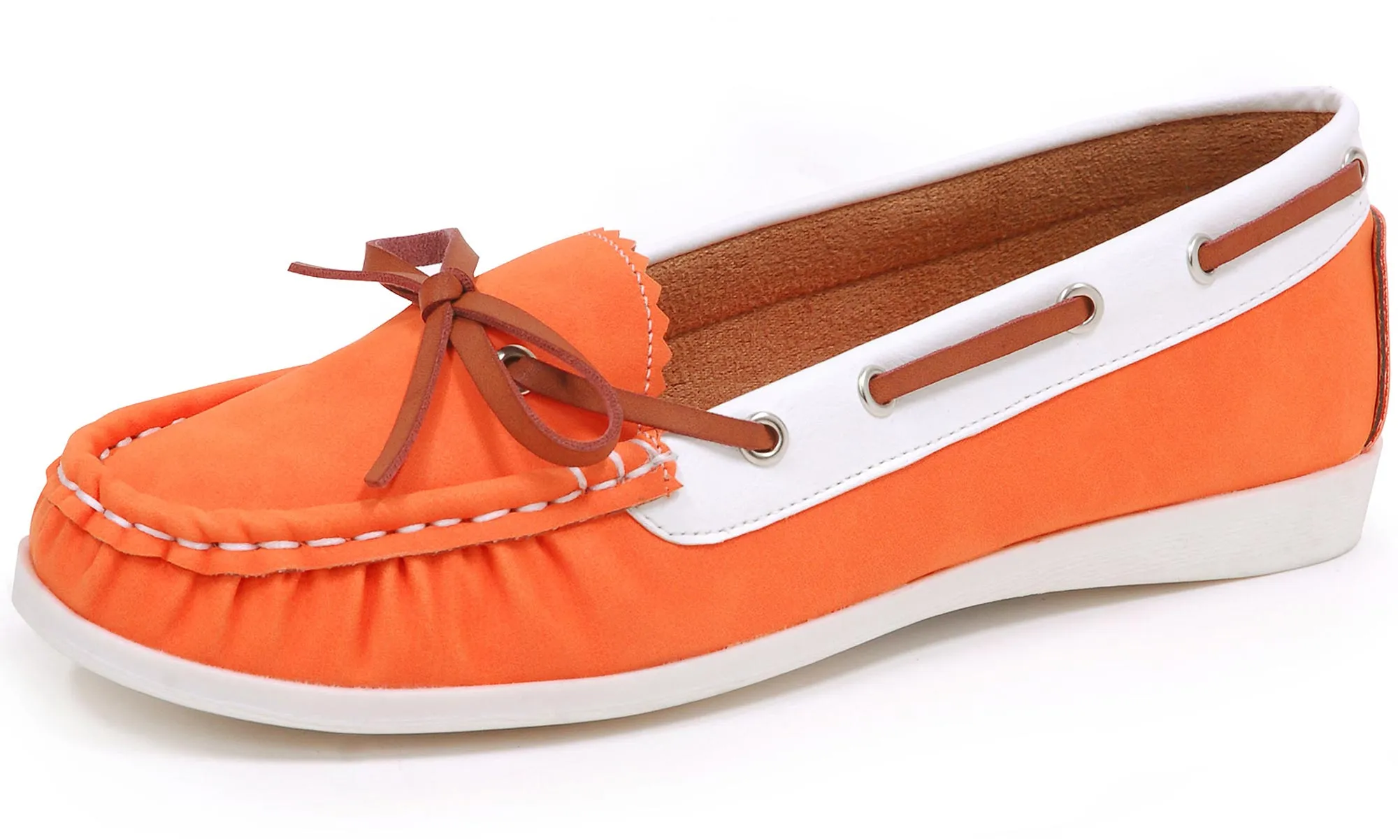 Spicy Women's F815 Slip-On Lace-Up Moccasin Loafer Driving Boat Shoe