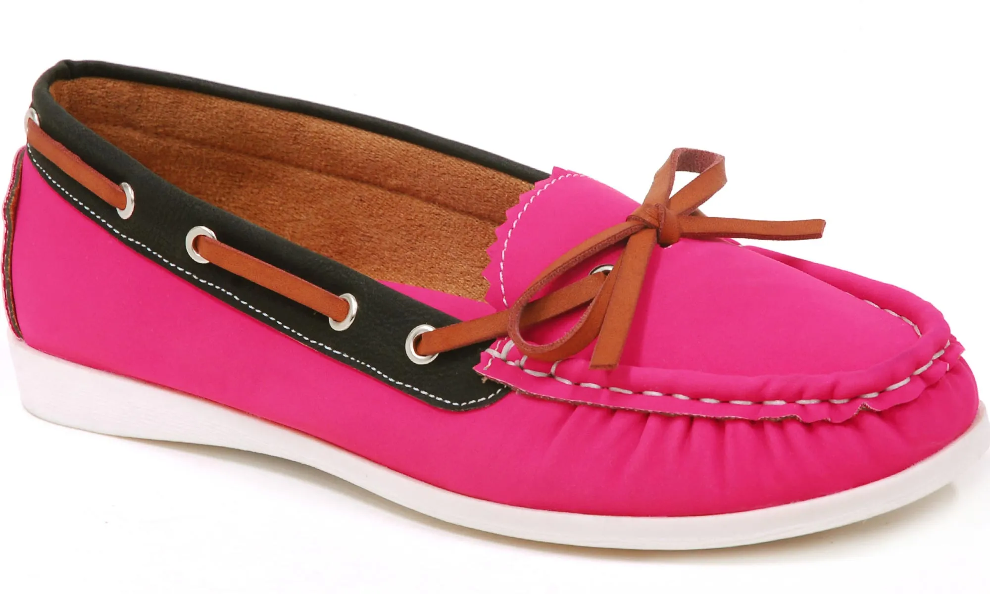Spicy Women's F815 Slip-On Lace-Up Moccasin Loafer Driving Boat Shoe