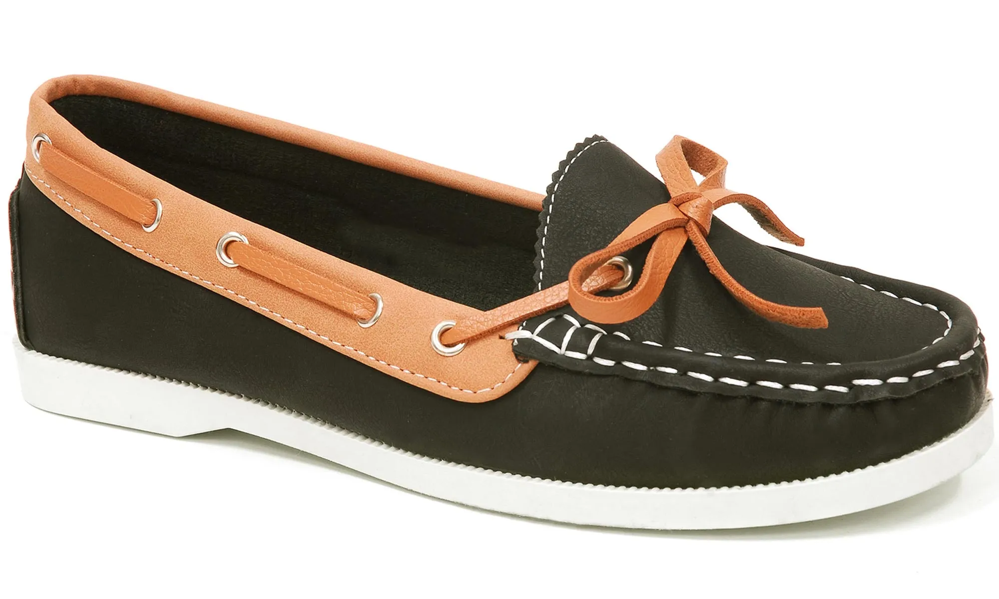 Spicy Women's F815 Slip-On Lace-Up Moccasin Loafer Driving Boat Shoe