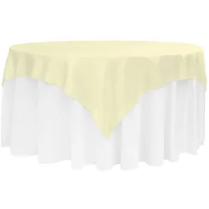 Square 72" Satin Table Overlay - Yellow