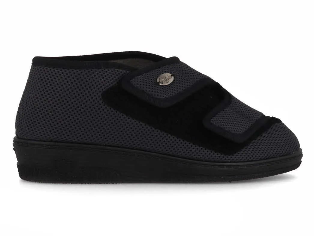Tuffeln Women double Velcro Bandage shoes 'Balsam', grey