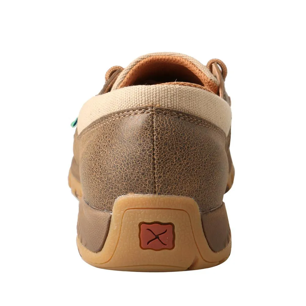 'Twisted X' Women's CellStretch Boat Shoe Driving Moc - Bomber / Khaki