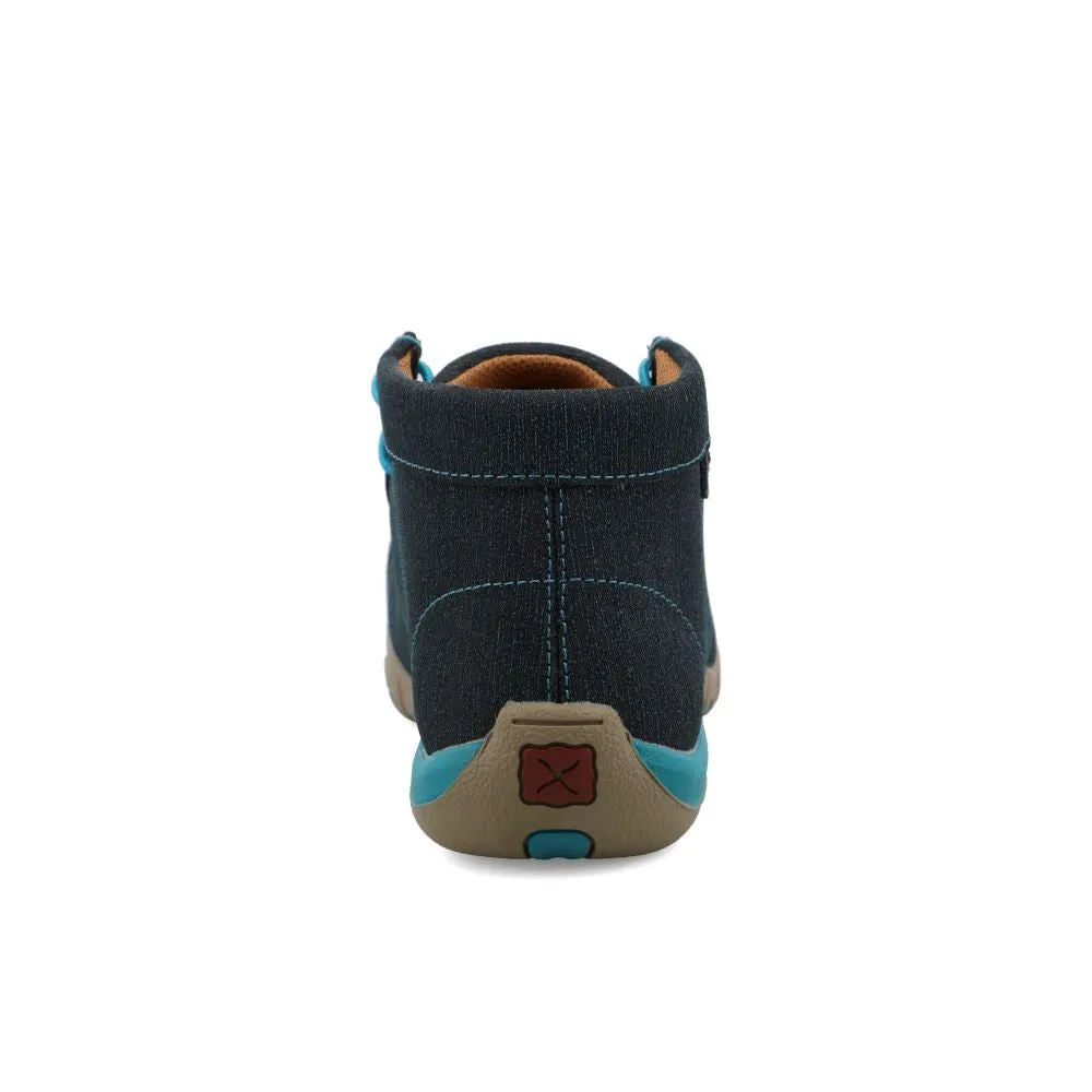 'Twisted X' Women's Chukka Driving Moc EH Comp Toe - Dark Teal / Turquoise