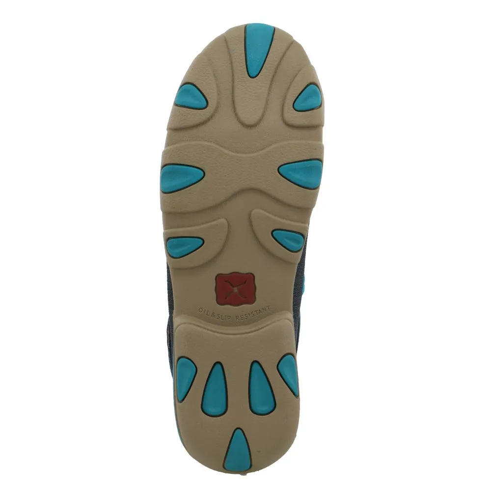 'Twisted X' Women's Chukka Driving Moc EH Comp Toe - Dark Teal / Turquoise