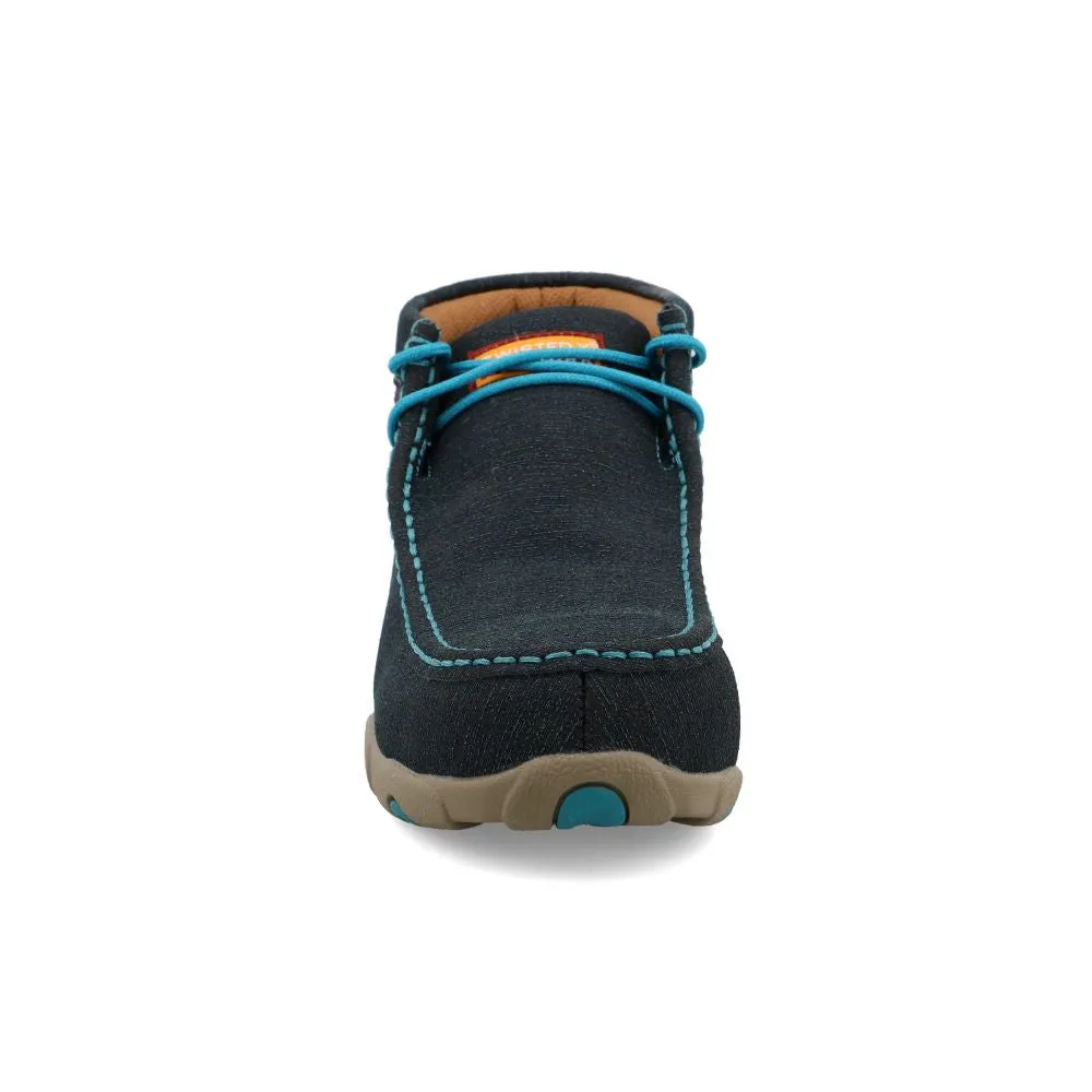 'Twisted X' Women's Chukka Driving Moc EH Comp Toe - Dark Teal / Turquoise