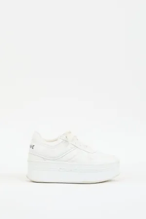 White Leather Block  Sneaker