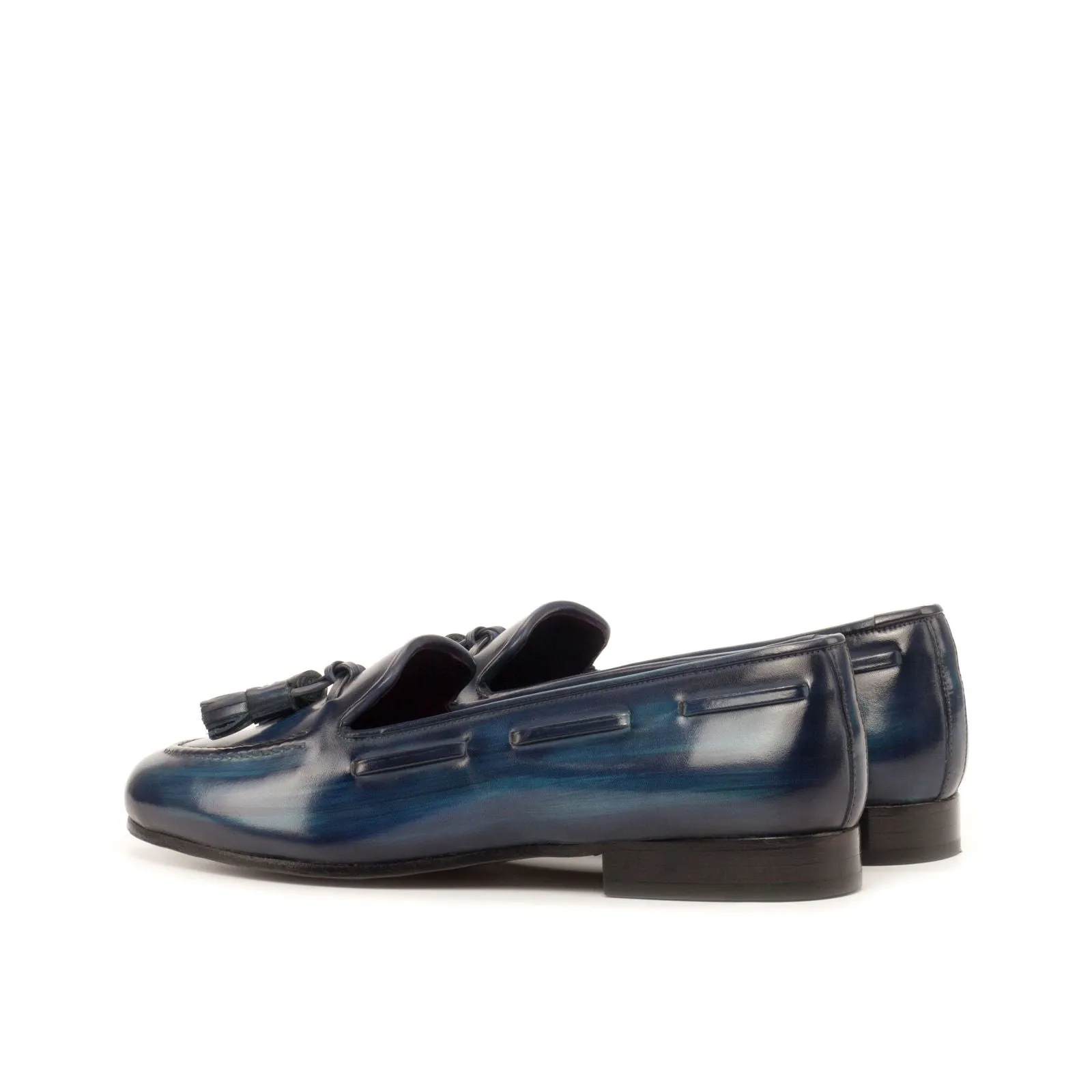 Women's Rose Slippers Patina Leather Blue 3708