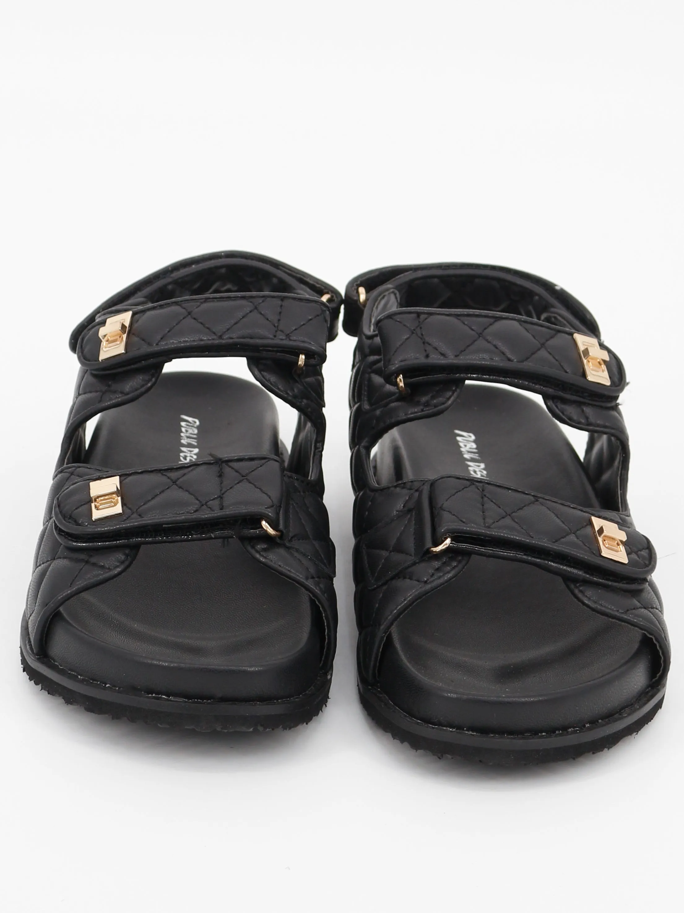 Women's Velcro Sandals,Black
